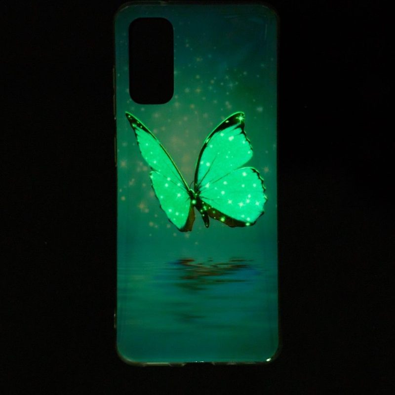 Hoesje voor Samsung Galaxy A53 5G Anti-fall Lichtgevende Blauwe Vlinder