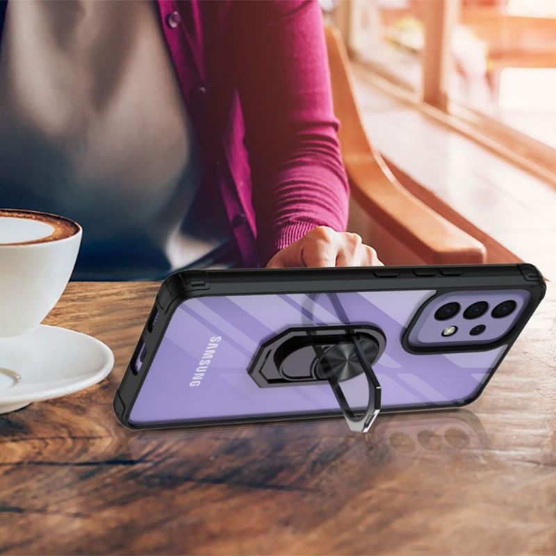 Hoesje voor Samsung Galaxy A53 5G Bescherming Hoesje Transparant Met Ring