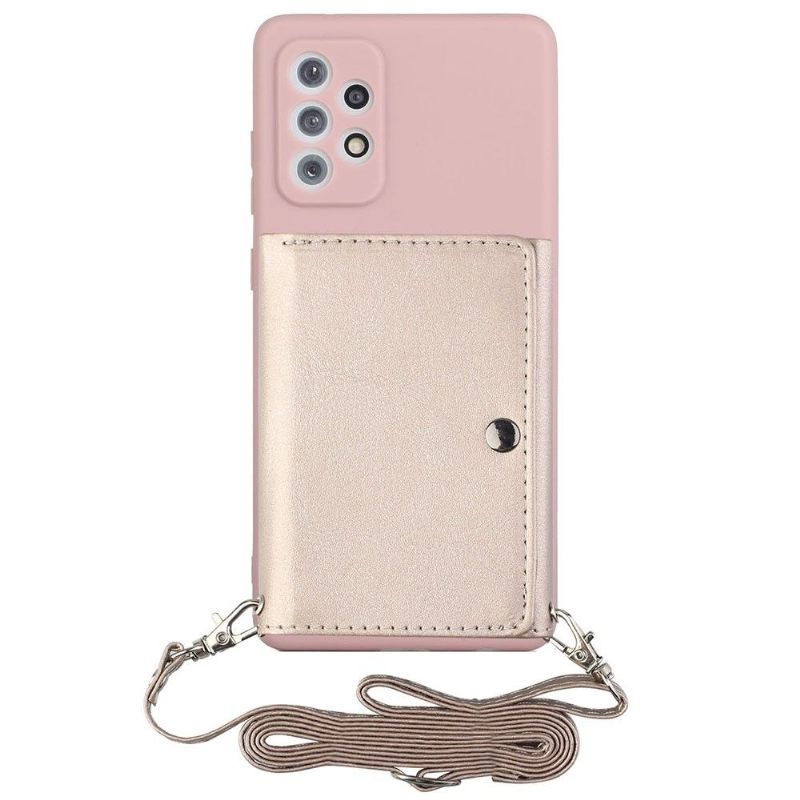 Hoesje voor Samsung Galaxy A53 5G Kaarthouder Met Riem