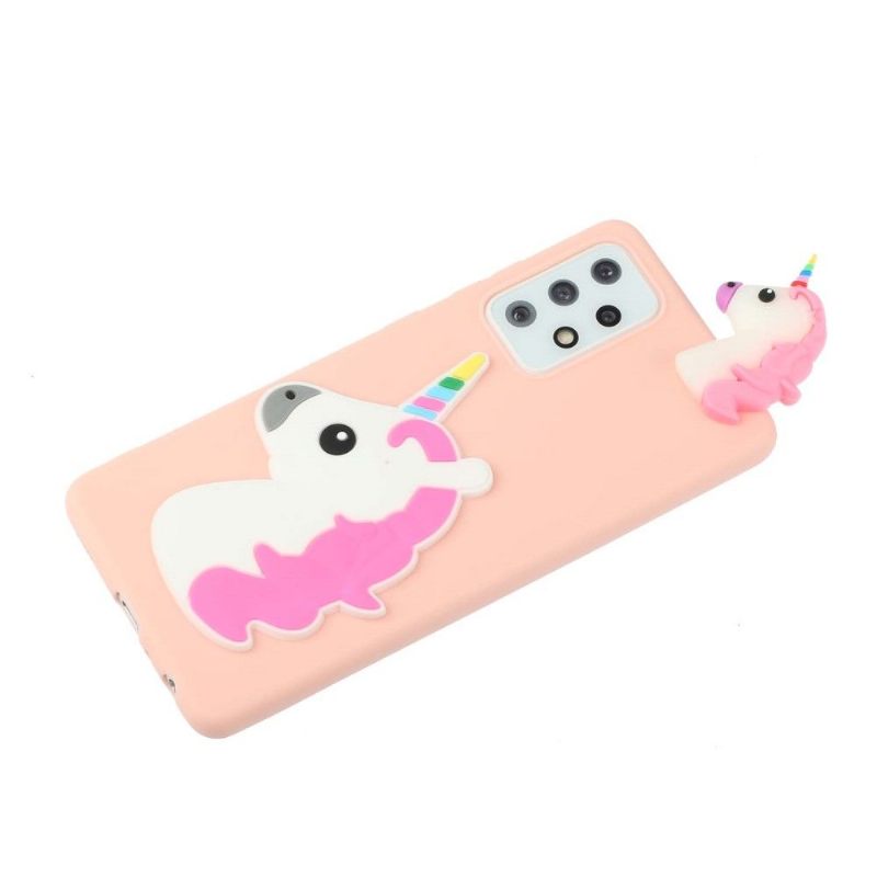 Hoesje voor Samsung Galaxy A53 5G Siliconen Eenhoorn 3d