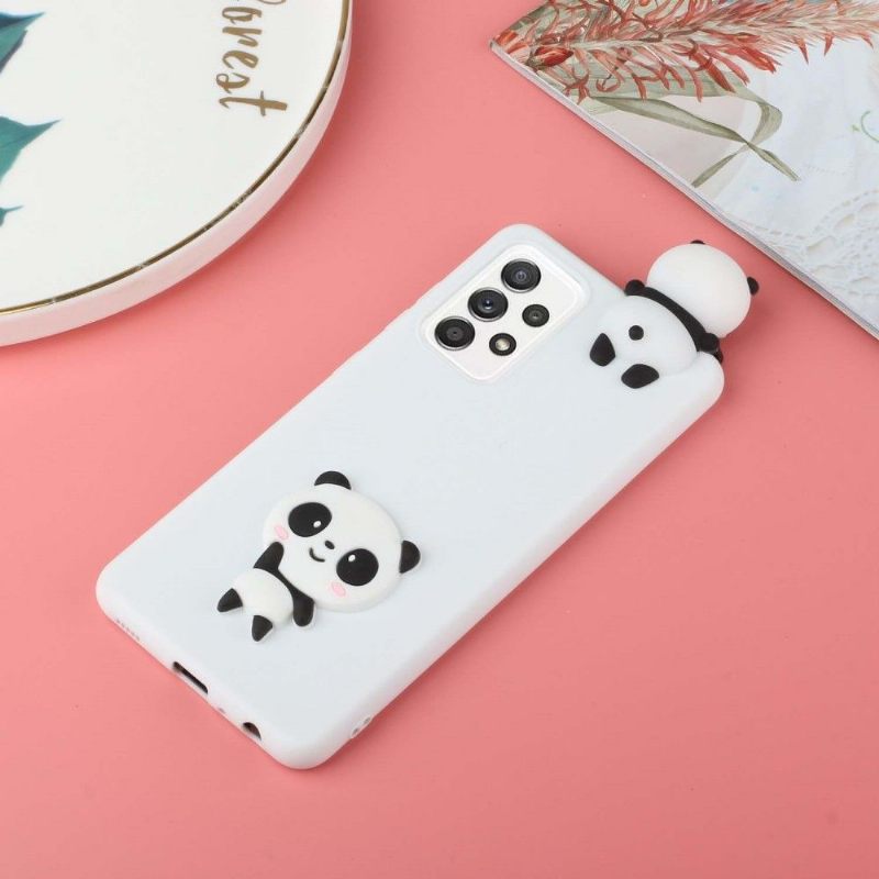 Hoesje voor Samsung Galaxy A53 5G Siliconen Panda 3d