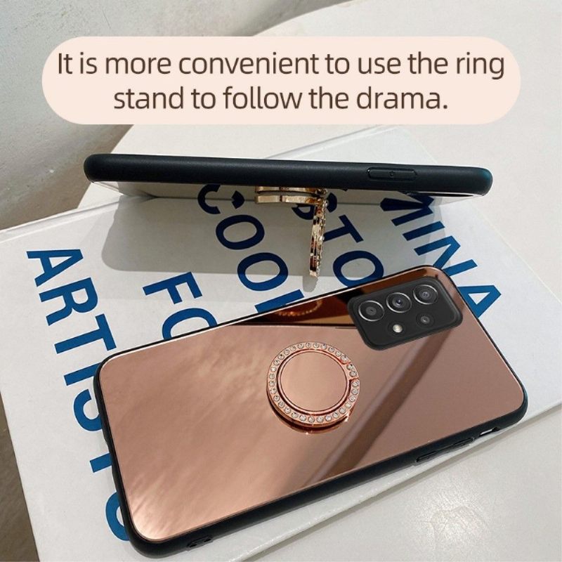 Hoesje voor Samsung Galaxy A53 5G Spiegeleffect Met Ring