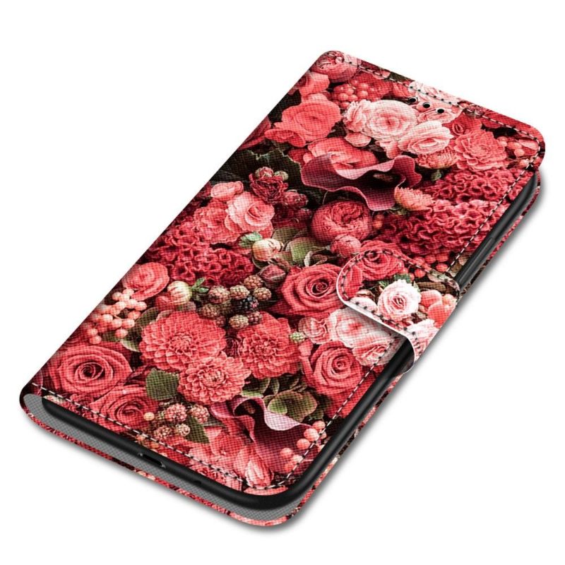 Leren Hoesje voor Samsung Galaxy A53 5G Bescherming Rozentuin