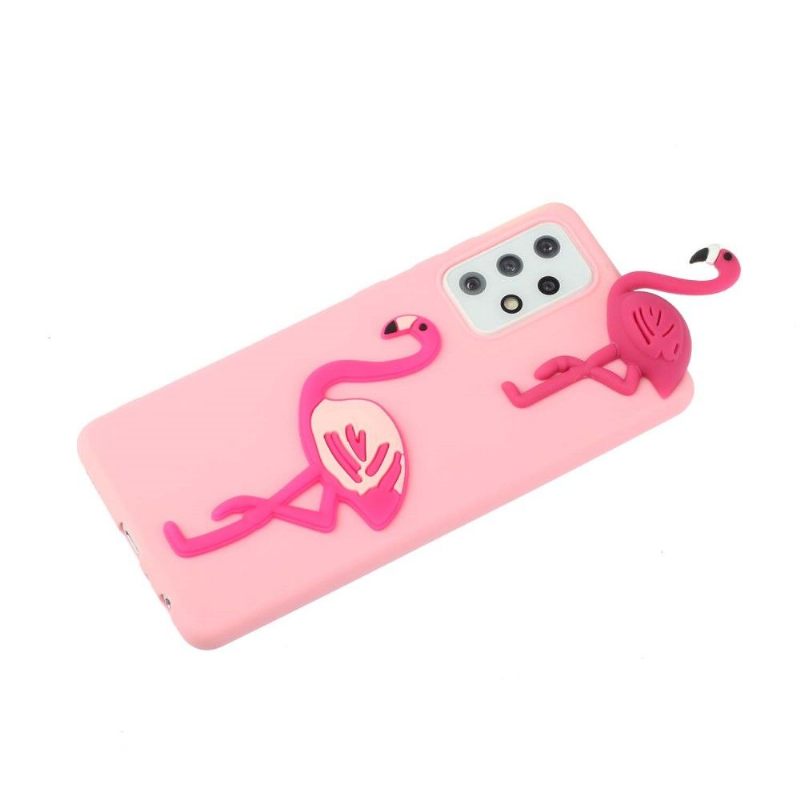 Telefoonhoesje voor Samsung Galaxy A53 5G Siliconen Flamingo 3d