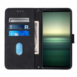 Flip Case voor Sony Xperia 1 IV Geometrisch Ontwerp Met Riem