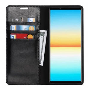 Folio-hoesje voor Sony Xperia 1 IV Ondersteuningsfunctie Voor Leren Kaarthouder