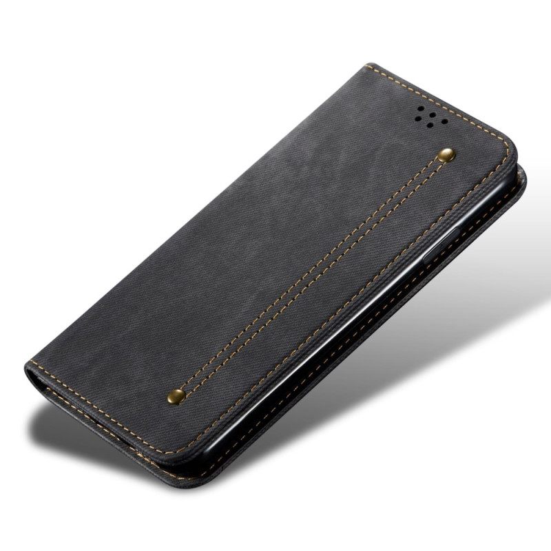 Folio-hoesje Realme C61 Telefoonhoesje Denimstof