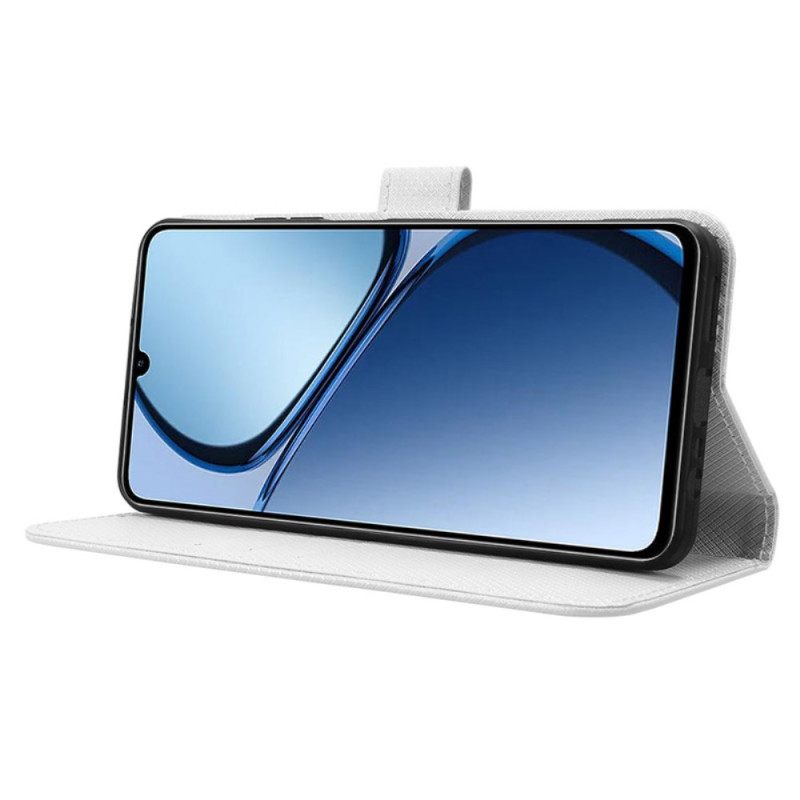 Folio-hoesje Realme C61 Telefoonhoesje Gestippelde Band