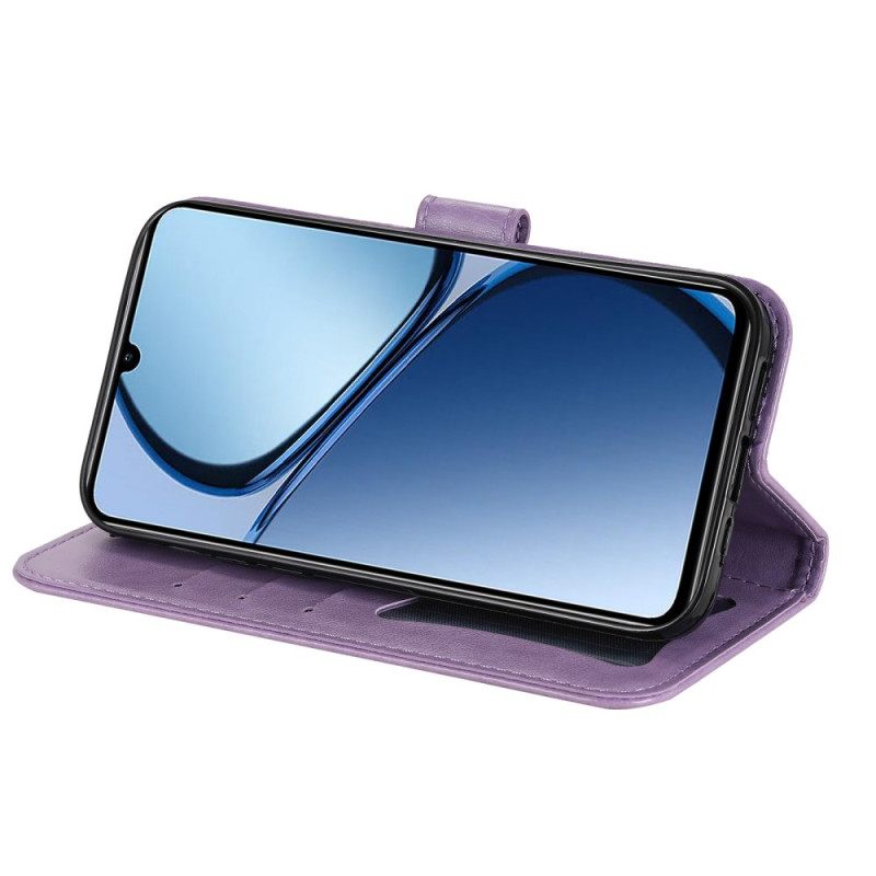 Leren Hoesje Voor Realme C61 Mandala-print