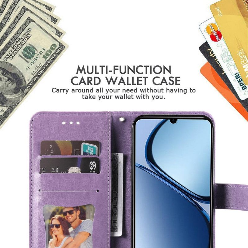 Leren Hoesje Voor Realme C61 Mandala-print