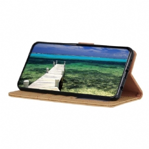 Flip Case voor Samsung Galaxy S21 FE Khazneh Retro Leder Effect