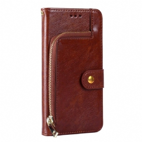 Flip Case voor Samsung Galaxy S21 FE Portemonnee Van Kunstleer