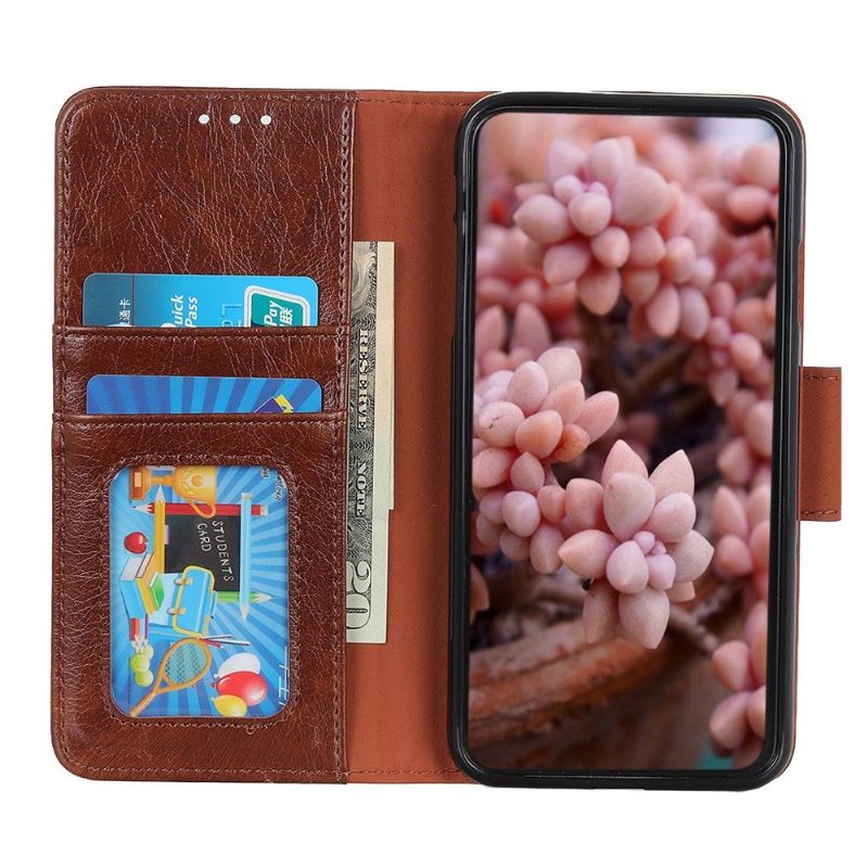 Flip Case voor Samsung Galaxy S21 FE Verouderde Lederen Stijl