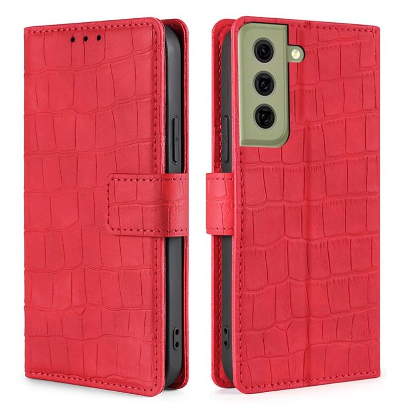 Folio-hoesje voor Samsung Galaxy S21 FE Ana Faux Krokodillenleer