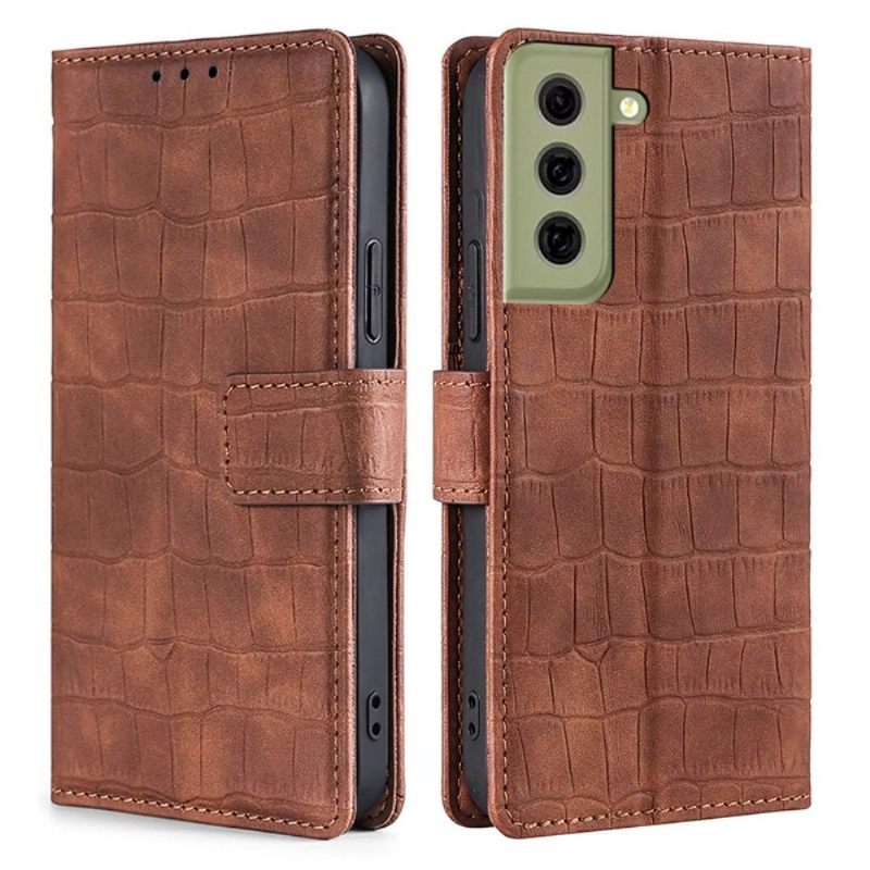 Folio-hoesje voor Samsung Galaxy S21 FE Ana Faux Krokodillenleer