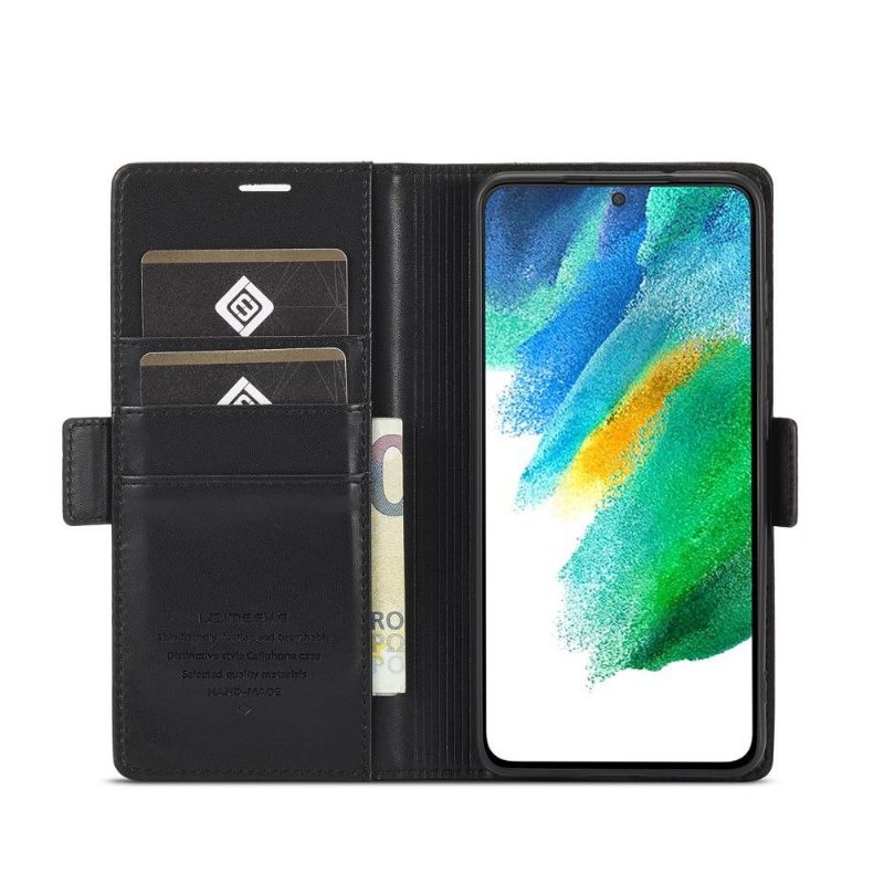 Folio-hoesje voor Samsung Galaxy S21 FE Lc.imeeke Leder Effect Folio