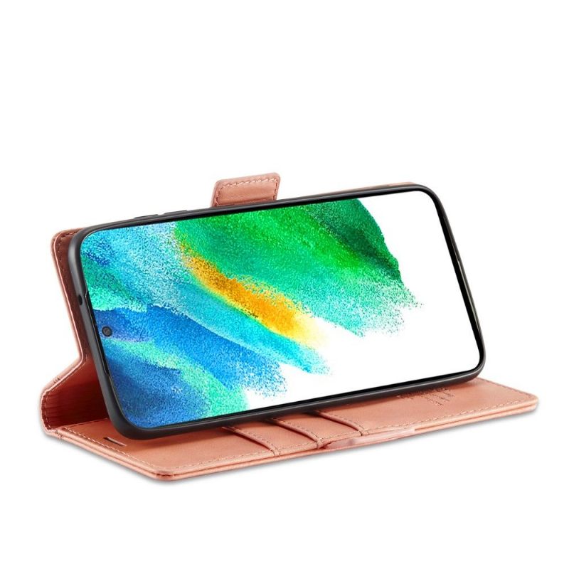 Folio-hoesje voor Samsung Galaxy S21 FE Lc.imeeke Leder Effect Folio