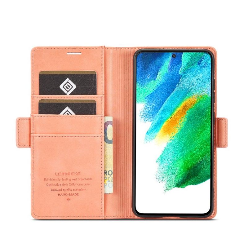 Folio-hoesje voor Samsung Galaxy S21 FE Lc.imeeke Leder Effect Folio
