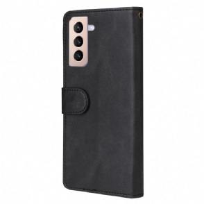 Folio-hoesje voor Samsung Galaxy S21 FE Ondersteuningsfunctie Voor Meerdere Opslag