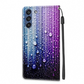 Folio-hoesje voor Samsung Galaxy S21 FE Waterdruppels