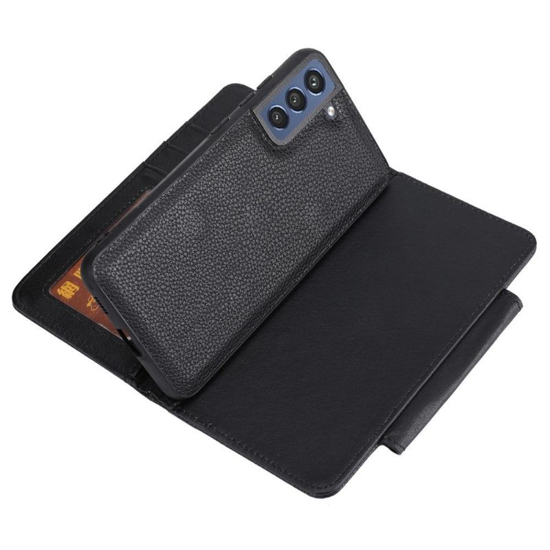 Hoesje Folio-hoesje voor Samsung Galaxy S21 FE Anti-fall 2 in 1 Afneembaar Leer