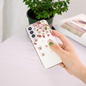 Hoesje voor Samsung Galaxy S21 FE Fluorescerende Bloemen