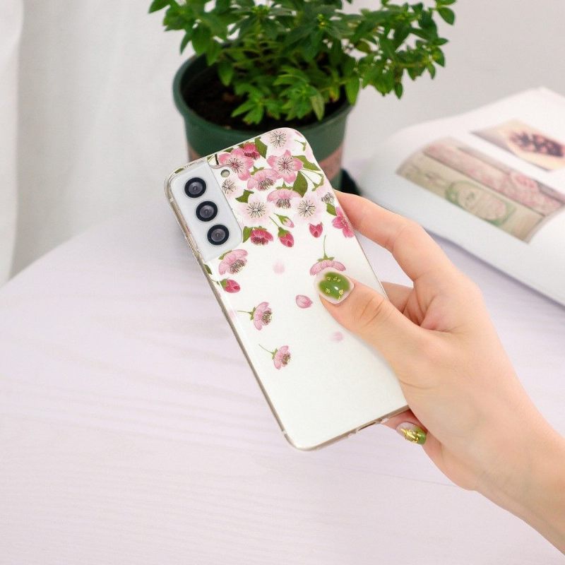 Hoesje voor Samsung Galaxy S21 FE Fluorescerende Bloemen