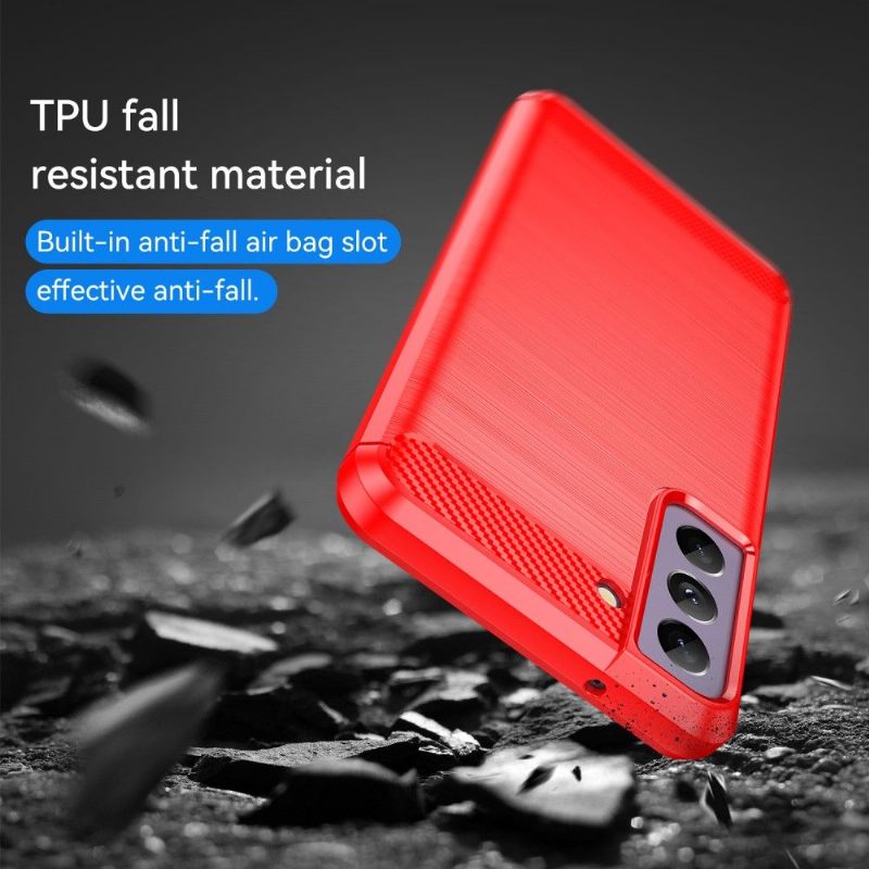 Hoesje voor Samsung Galaxy S21 FE Geborsteld Siliconeneffect