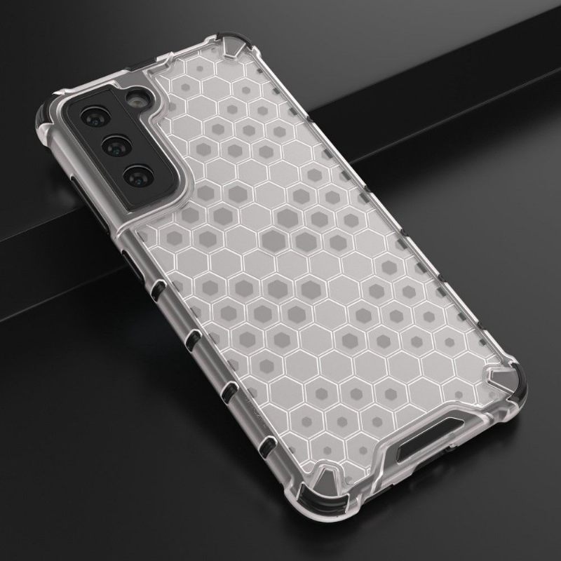 Hoesje voor Samsung Galaxy S21 FE Met Koord Honingraatontwerp