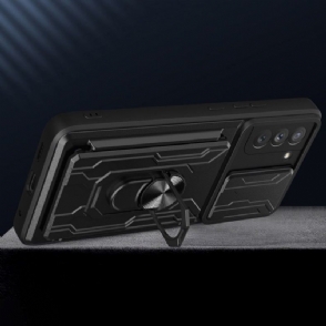 Hoesje voor Samsung Galaxy S21 FE Ondersteuningsfunctie Voor Cameraschuif