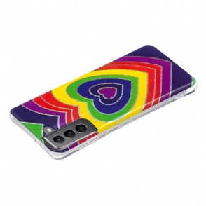 Hoesje voor Samsung Galaxy S21 FE Siliconen Gekleurde Harten