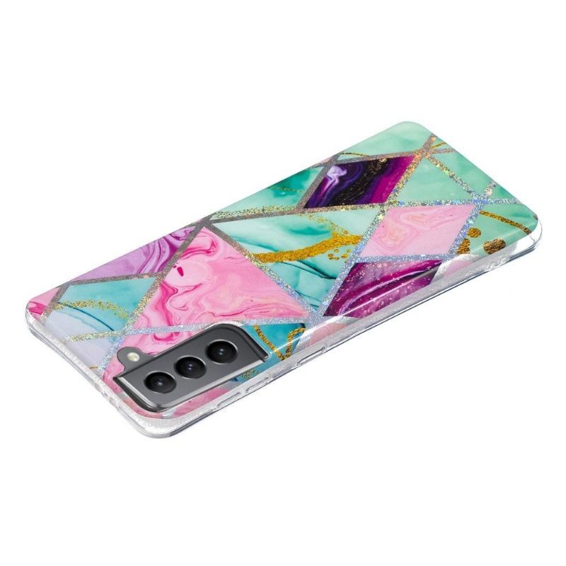 Hoesje voor Samsung Galaxy S21 FE Siliconen Geometrie