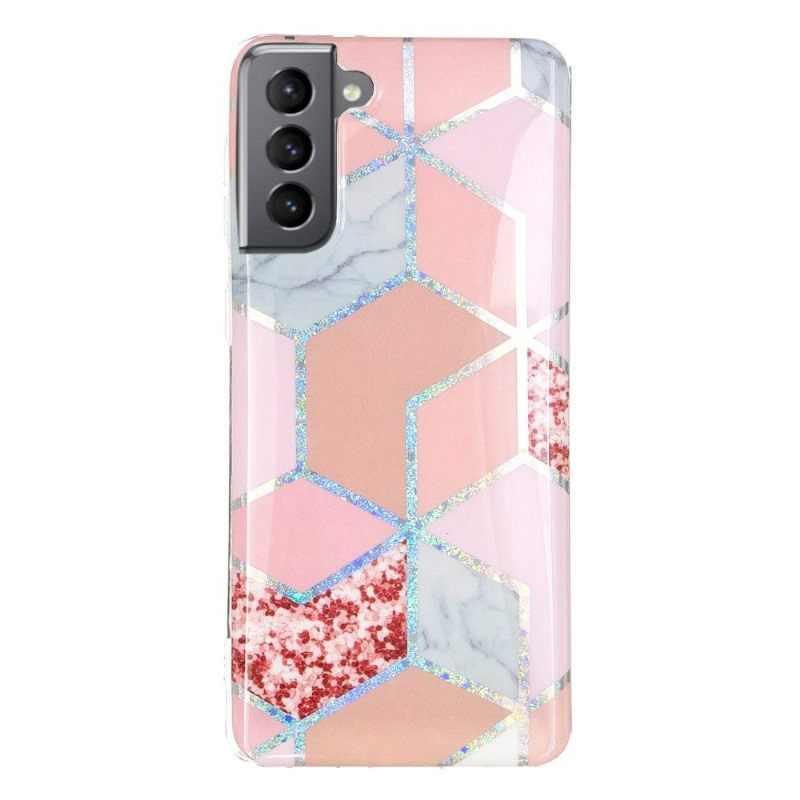 Hoesje voor Samsung Galaxy S21 FE Siliconen Geometrie