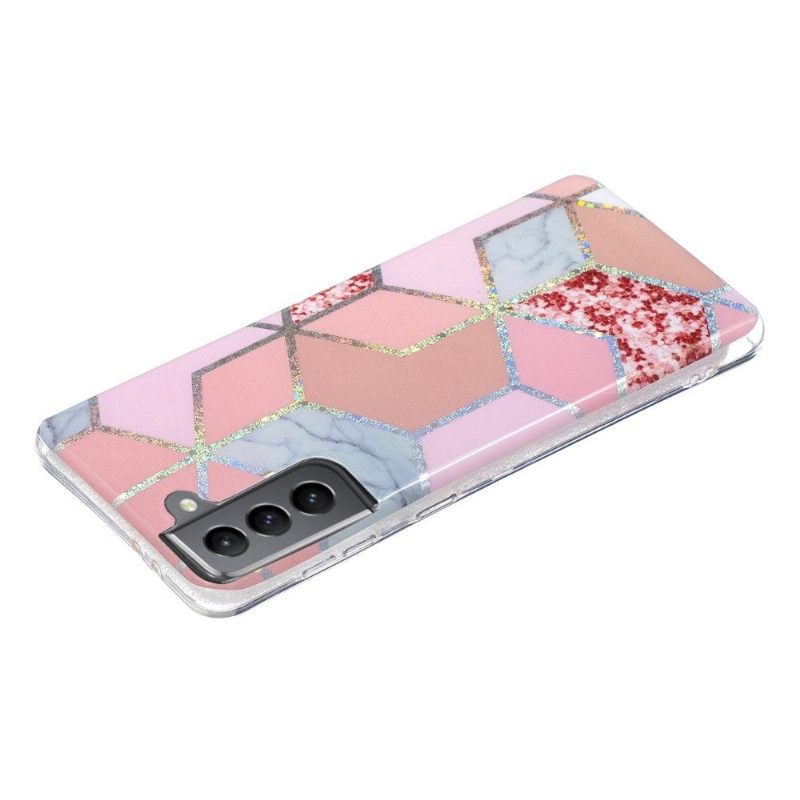 Hoesje voor Samsung Galaxy S21 FE Siliconen Geometrie