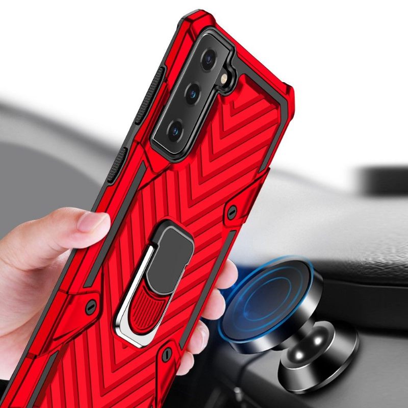 Hoesje voor Samsung Galaxy S21 FE V-ontwerp Met Standaard