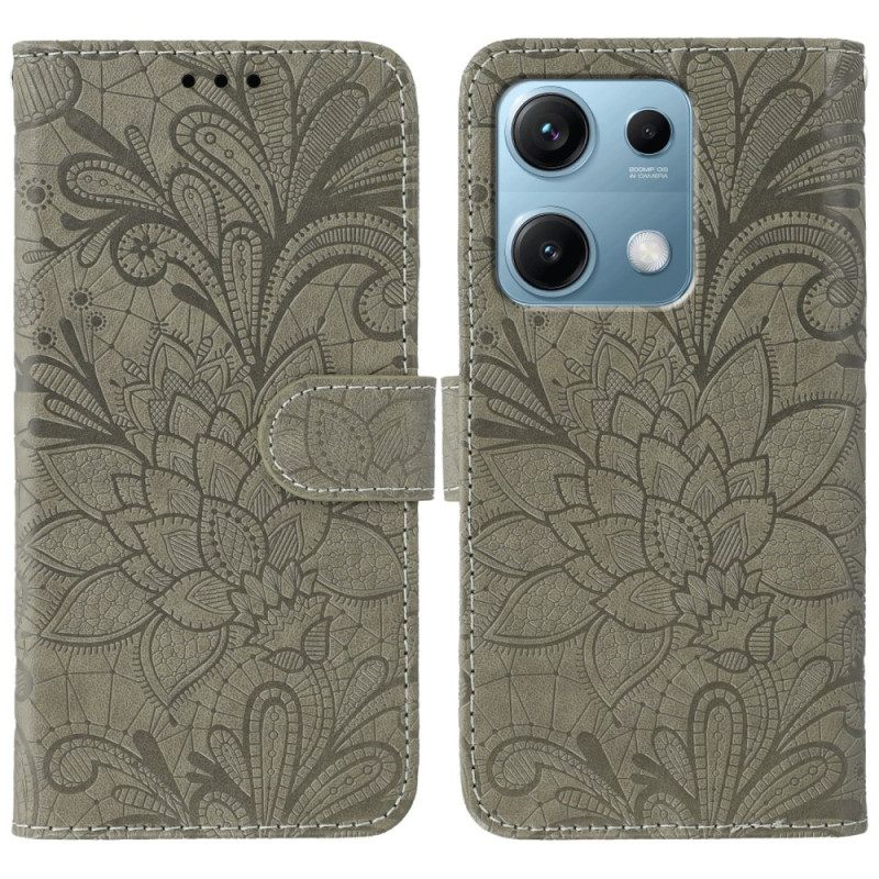 Folio-hoesje Xiaomi Redmi Note 14s Bloemenkant