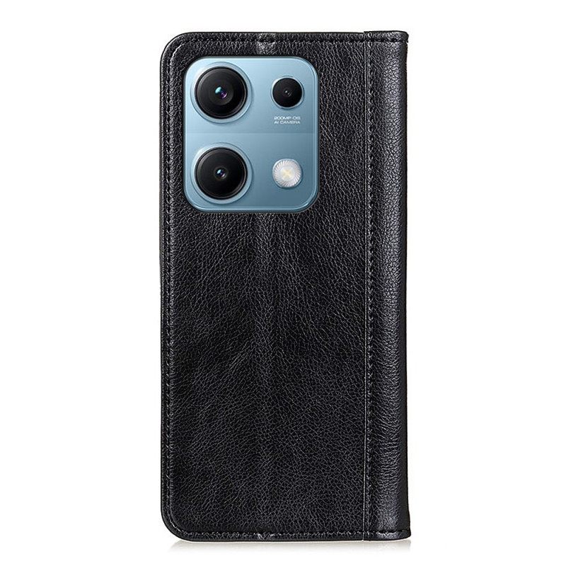 Folio-hoesje Xiaomi Redmi Note 14s Gesplitst Lychee-leer Bescherming Hoesje