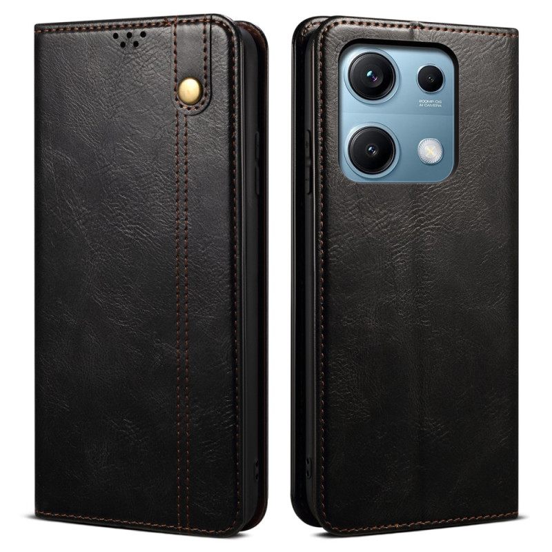 Folio-hoesje Xiaomi Redmi Note 14s Gewaxt Kunstleer Bescherming Hoesje