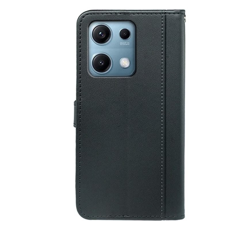 Leren Hoesje Voor Xiaomi Redmi Note 14s Bandafwerking