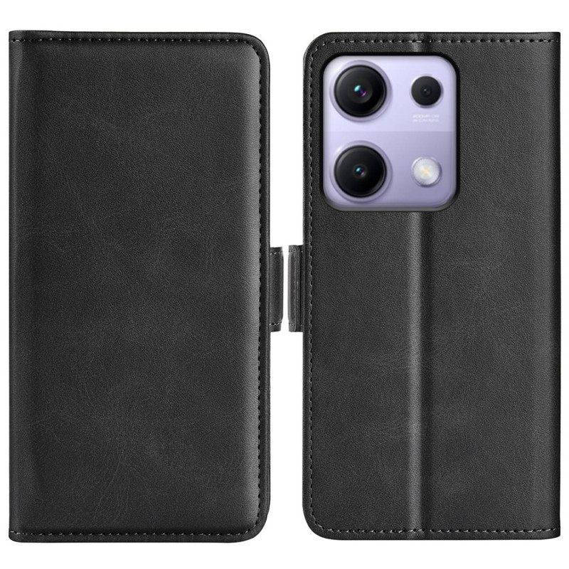 Leren Hoesje Voor Xiaomi Redmi Note 14s Dubbele Magnetische Sluiting