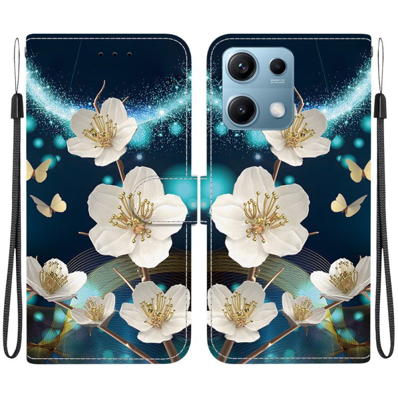 Leren Hoesje Voor Xiaomi Redmi Note 14s Magnolia-design