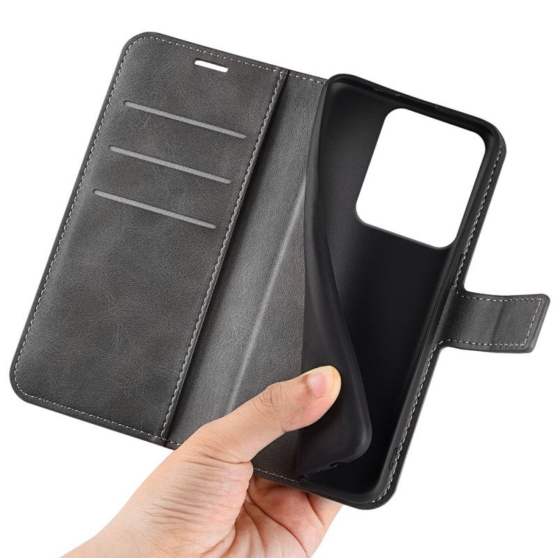 Leren Hoesje Xiaomi Redmi Note 14s Leerstijl Bescherming Hoesje