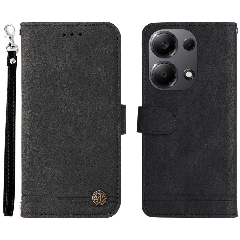 Leren Hoesje Xiaomi Redmi Note 14s Retro Design Bescherming Hoesje