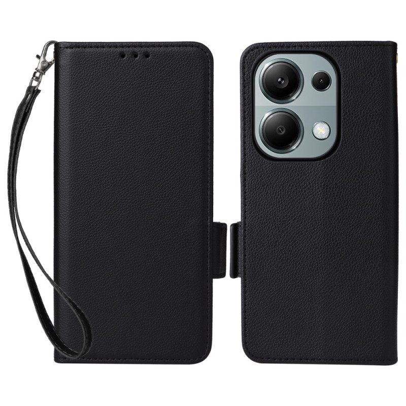 Leren Hoesje Xiaomi Redmi Note 14s Ultraslank Met Riem Bescherming Hoesje