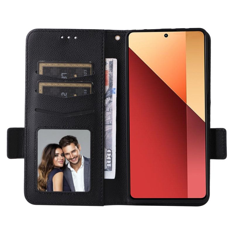 Leren Hoesje Xiaomi Redmi Note 14s Ultraslank Met Riem Bescherming Hoesje