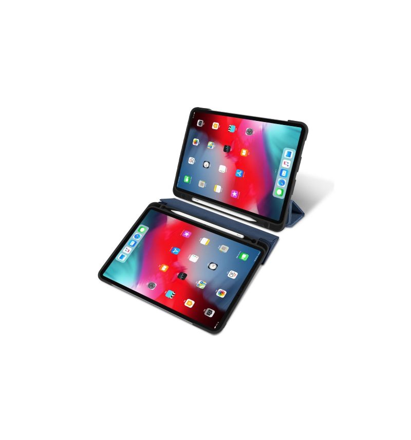 iPad Pro 11" 2018 - Premium Hoesje Met Canvaseffect - Blauw