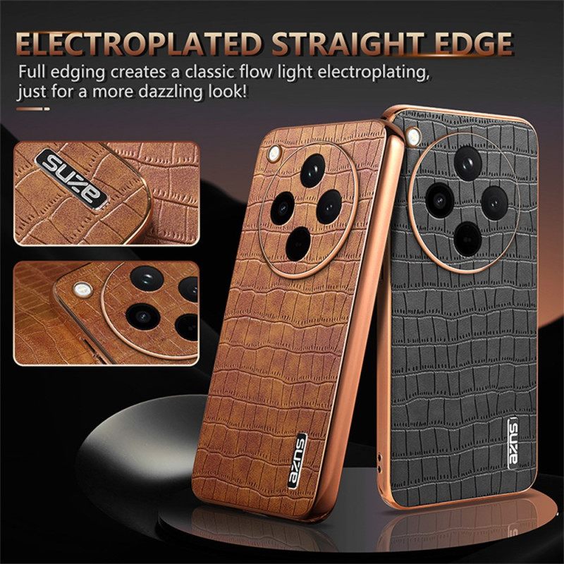 Cover Hoesje Oppo Find X8 Telefoonhoesje Azns Krokodillenstijl