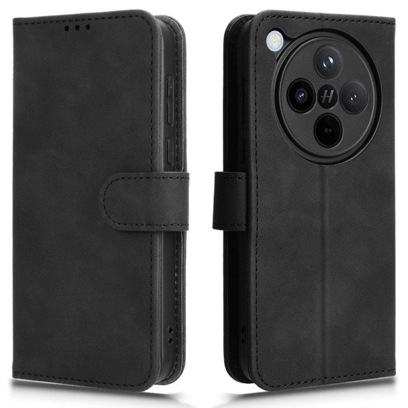 Flip Case Leren Oppo Find X8 Suède-effect