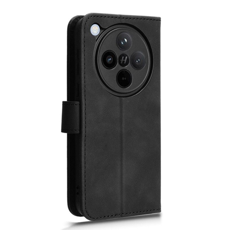 Flip Case Leren Oppo Find X8 Suède-effect