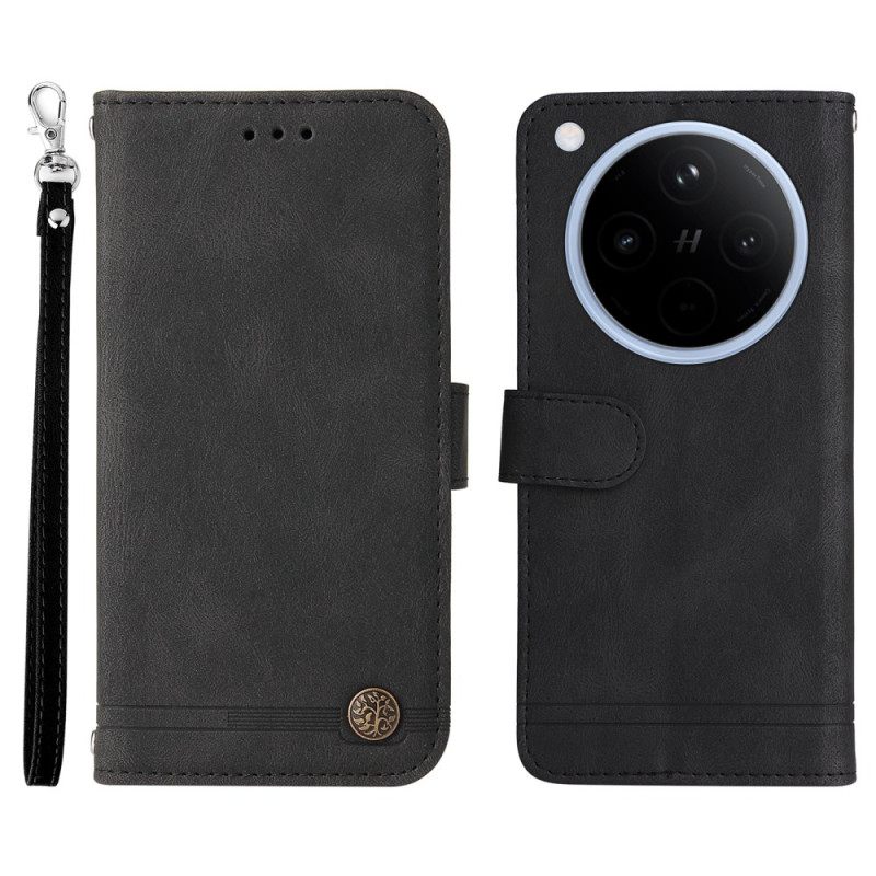 Folio-hoesje Oppo Find X8 Klassiek Vintage Bandje